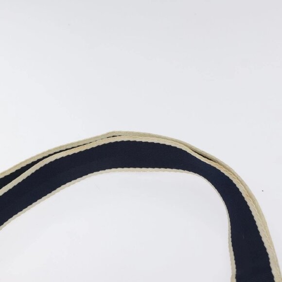 Christian Dior Trotter Canvas Shoulder Bag Navy Gold Auth BD2276 - Picture 9 of 16